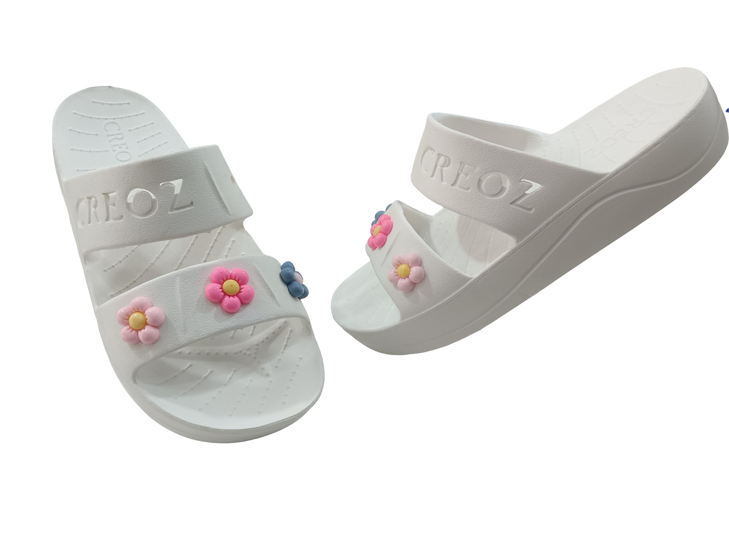 Women's SuperSoft White Opentoe Slipper