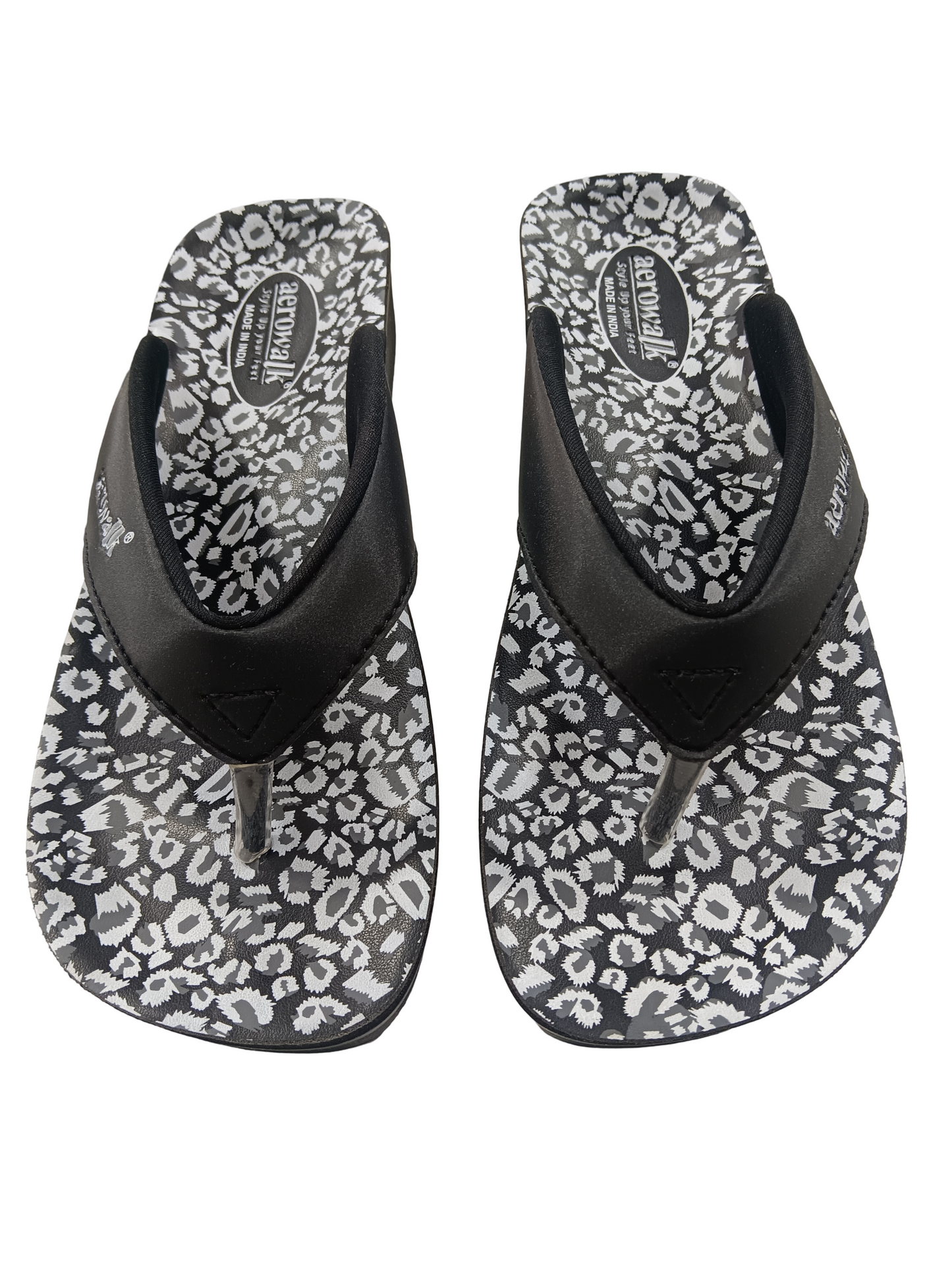 Women's Black Aero Walk Chappal Soft
