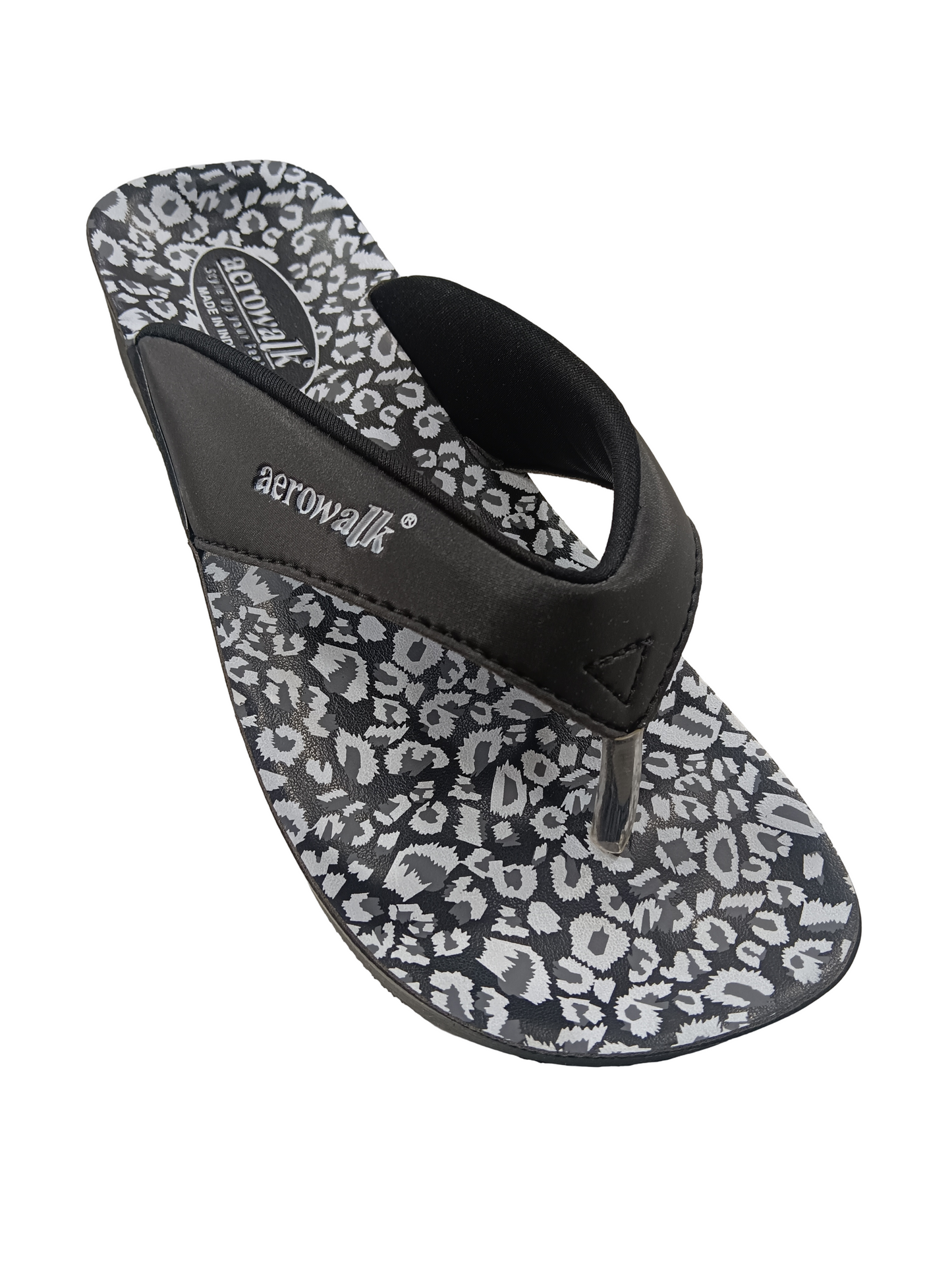 Women's Black Aero Walk Chappal Soft