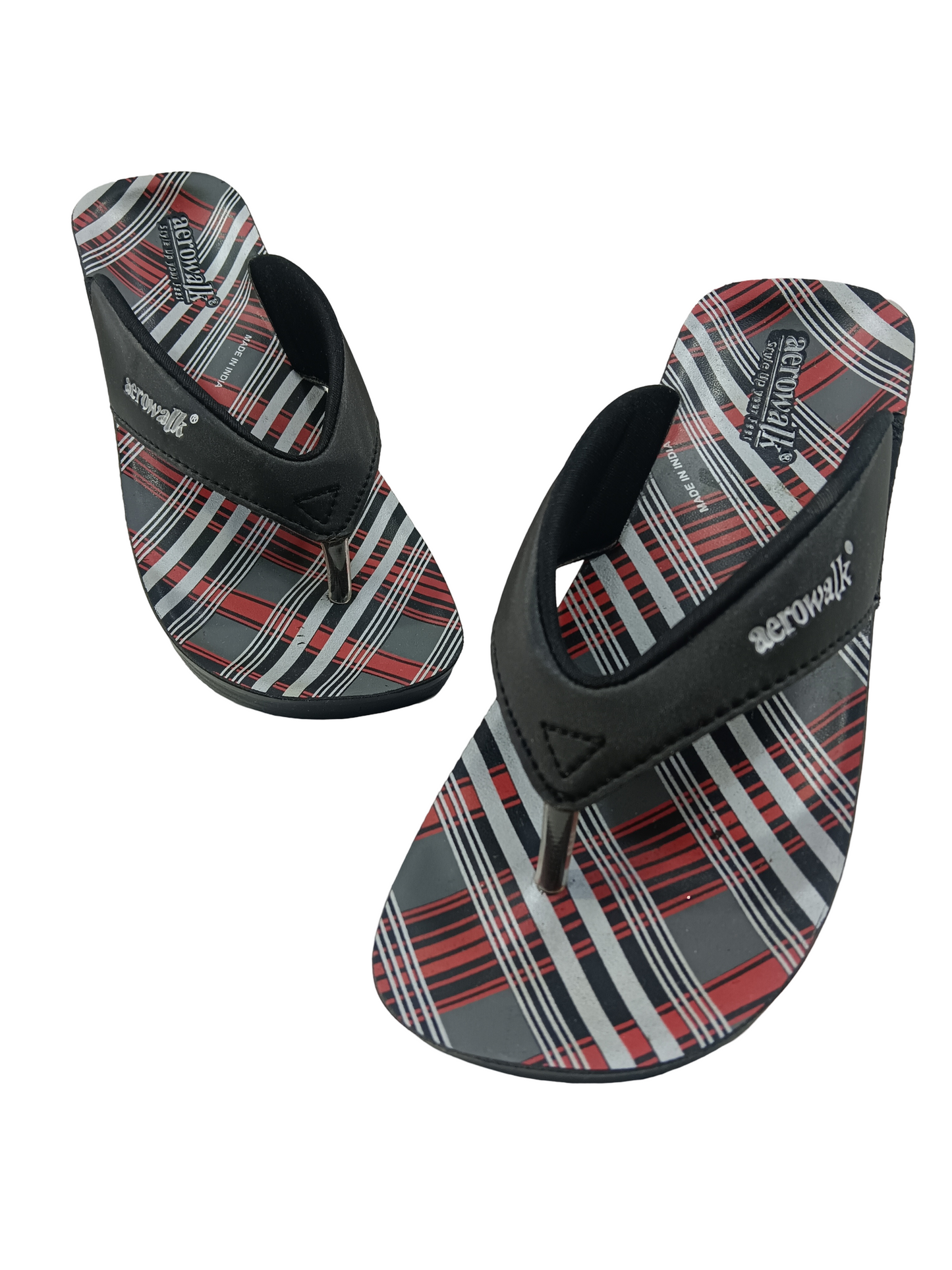 Women's Red Black Aerowalk Chappal