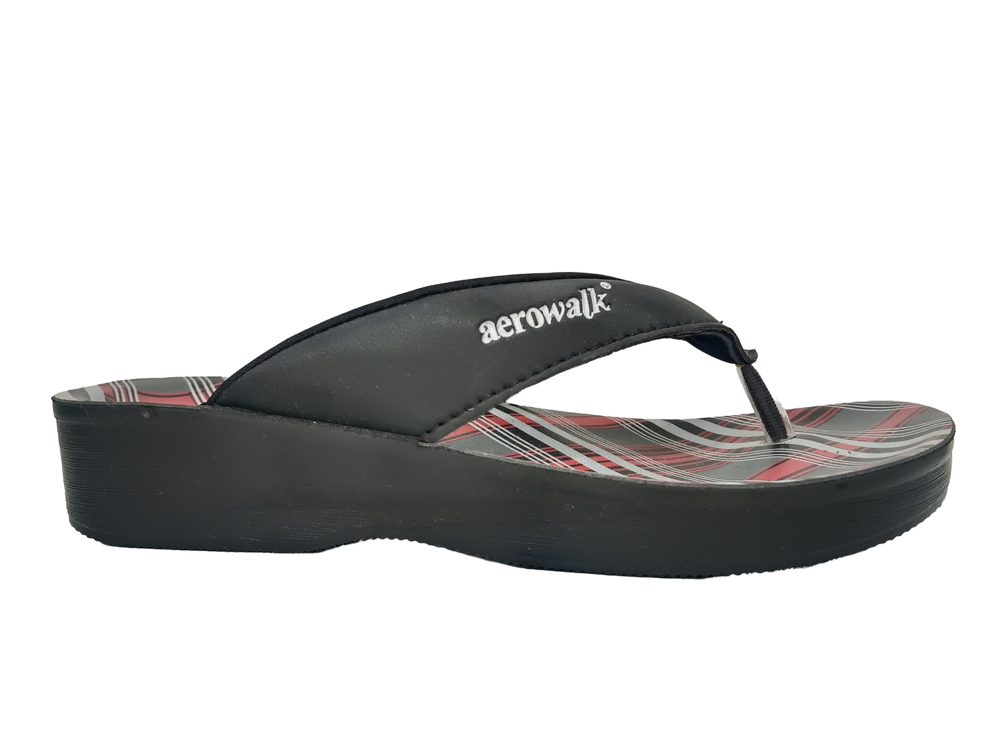 Women's Red Black Aerowalk Chappal