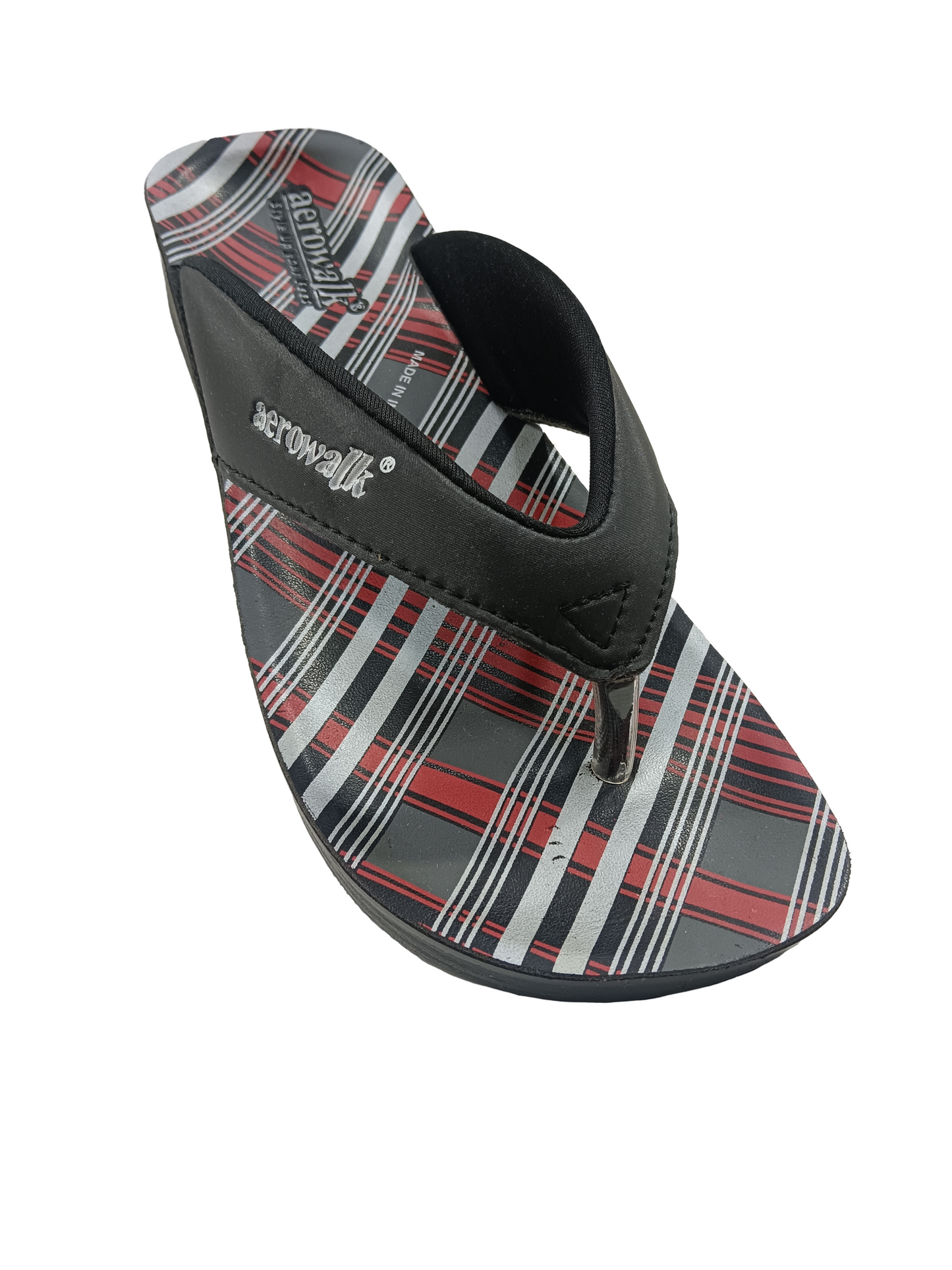 Women's Red Black Aerowalk Chappal