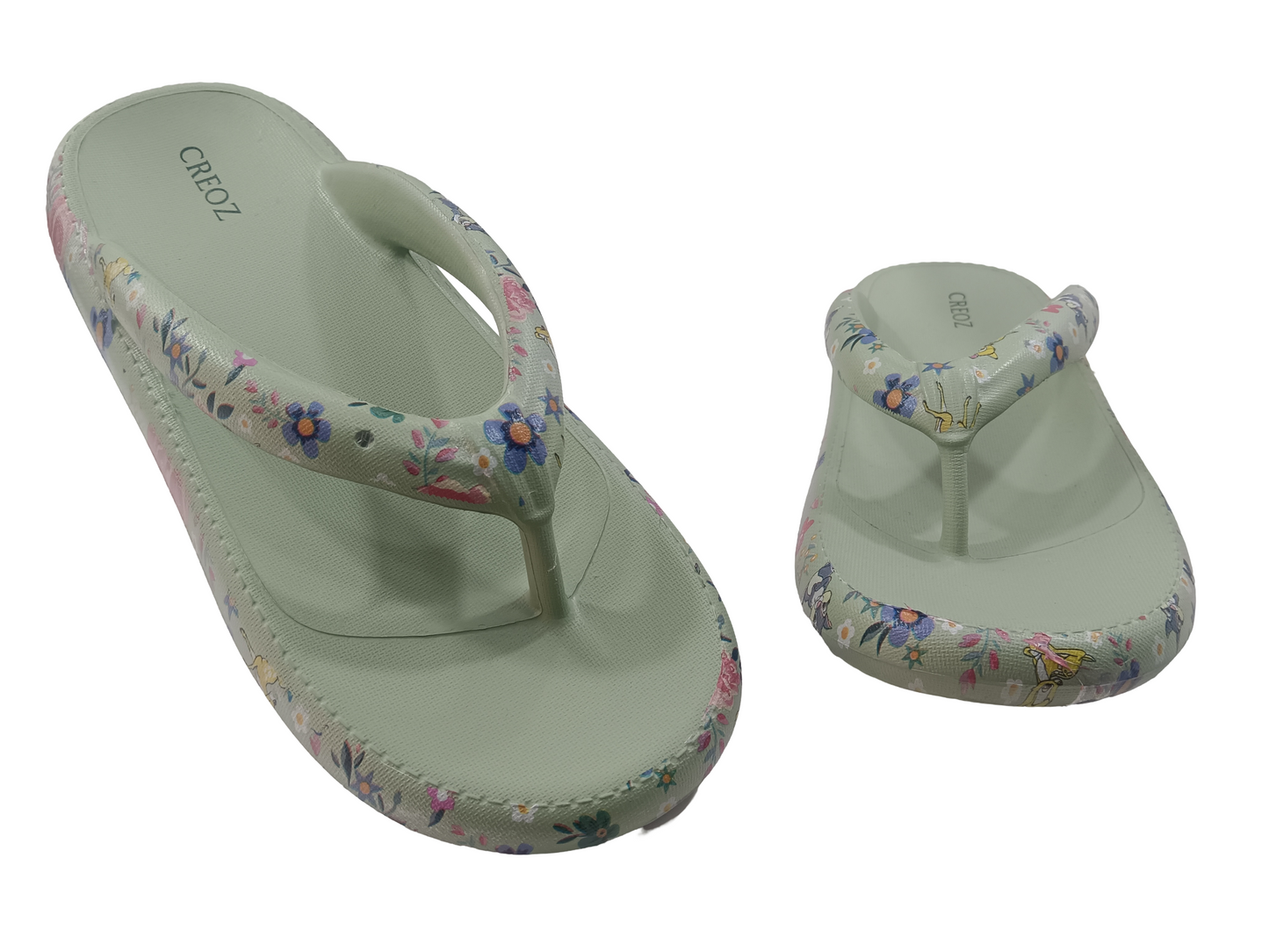 Women's Floral Sea Green Slipper