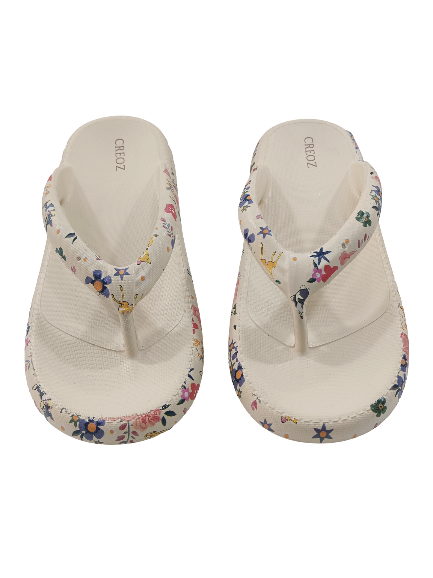 Women's Floral Cream Slipper Soft