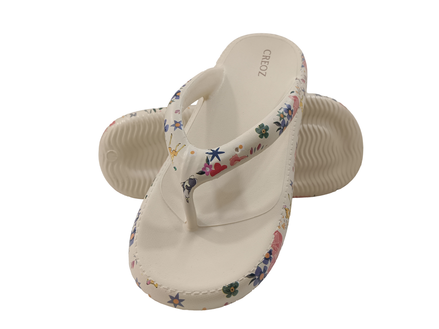 Women's Floral Cream Slipper Soft