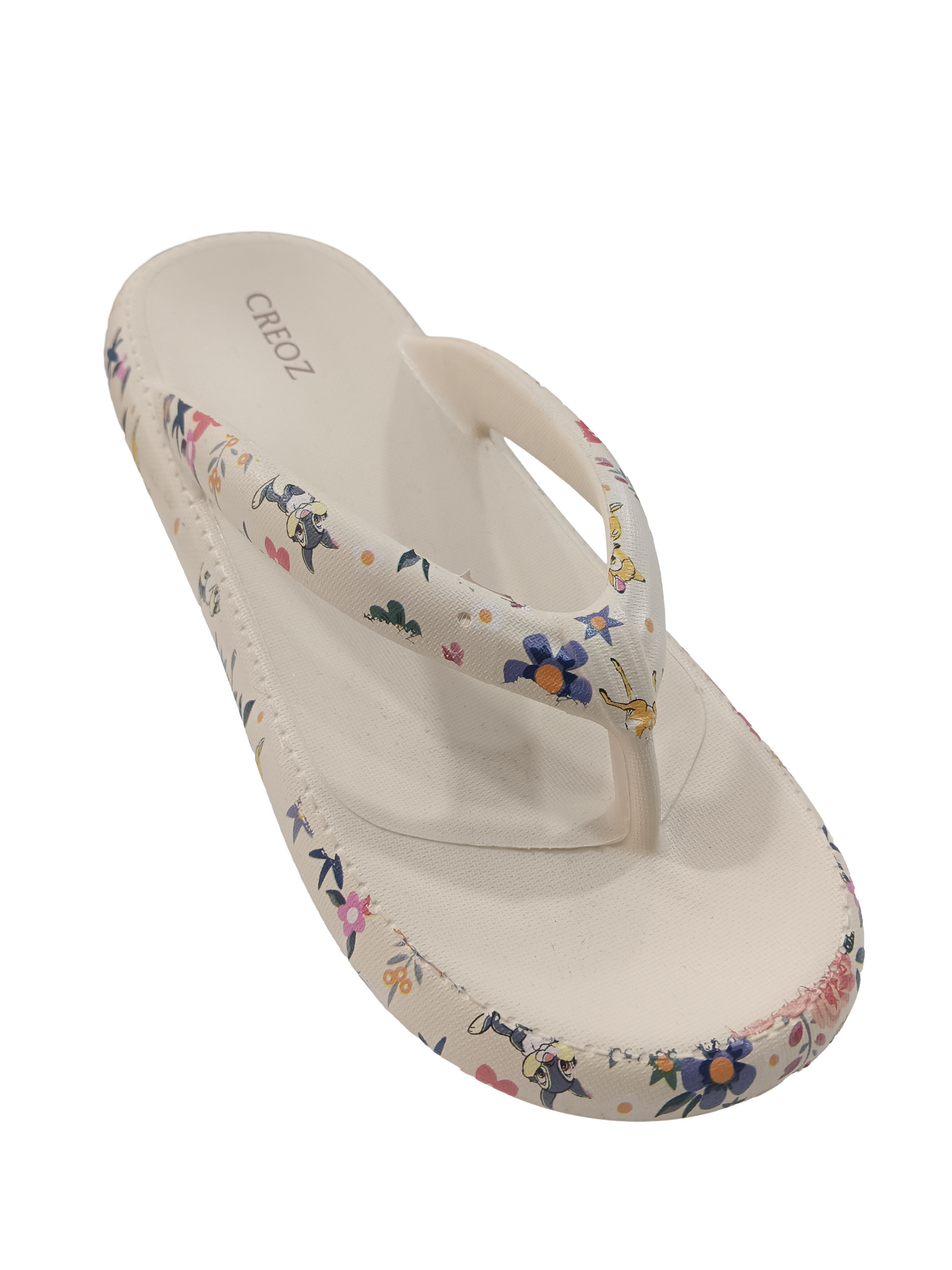 Women's Floral Cream Slipper Soft