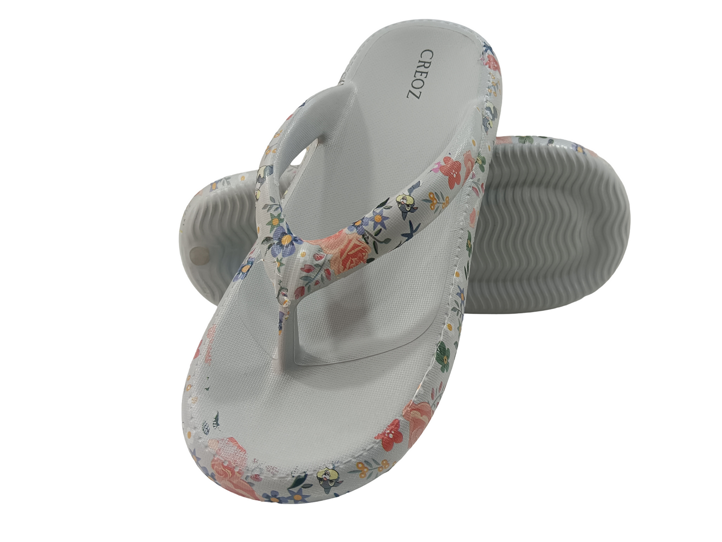 Women's Floral Grey Slipper