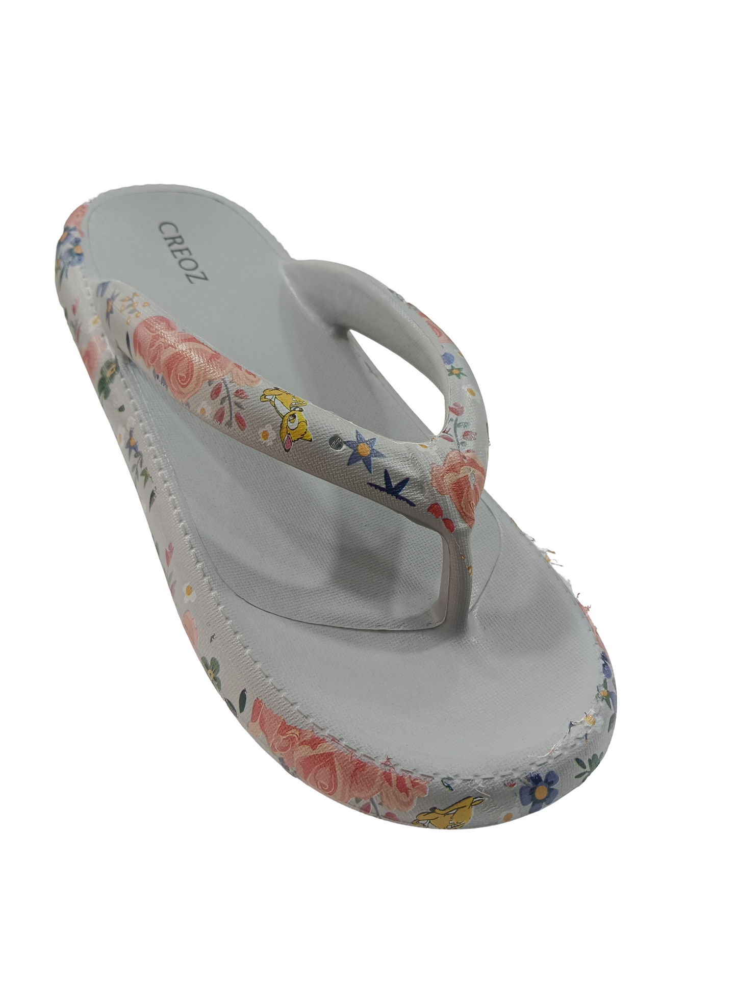 Women's Floral Grey Slipper