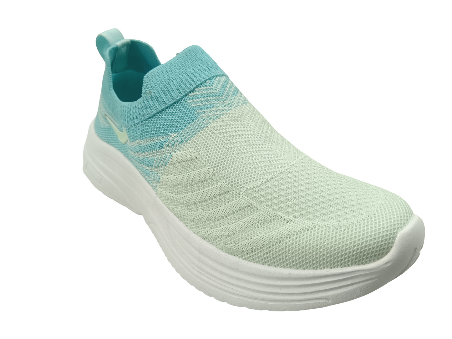 Women's Memory Foam WHT/BLU Shoe