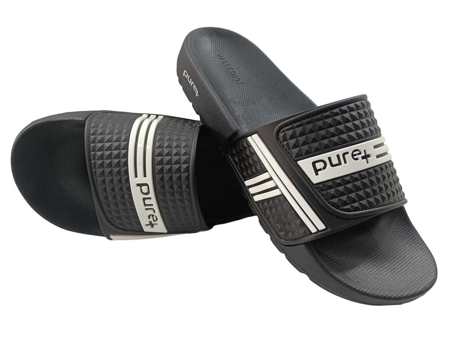 Mens Blk/Wht Flip Flops
