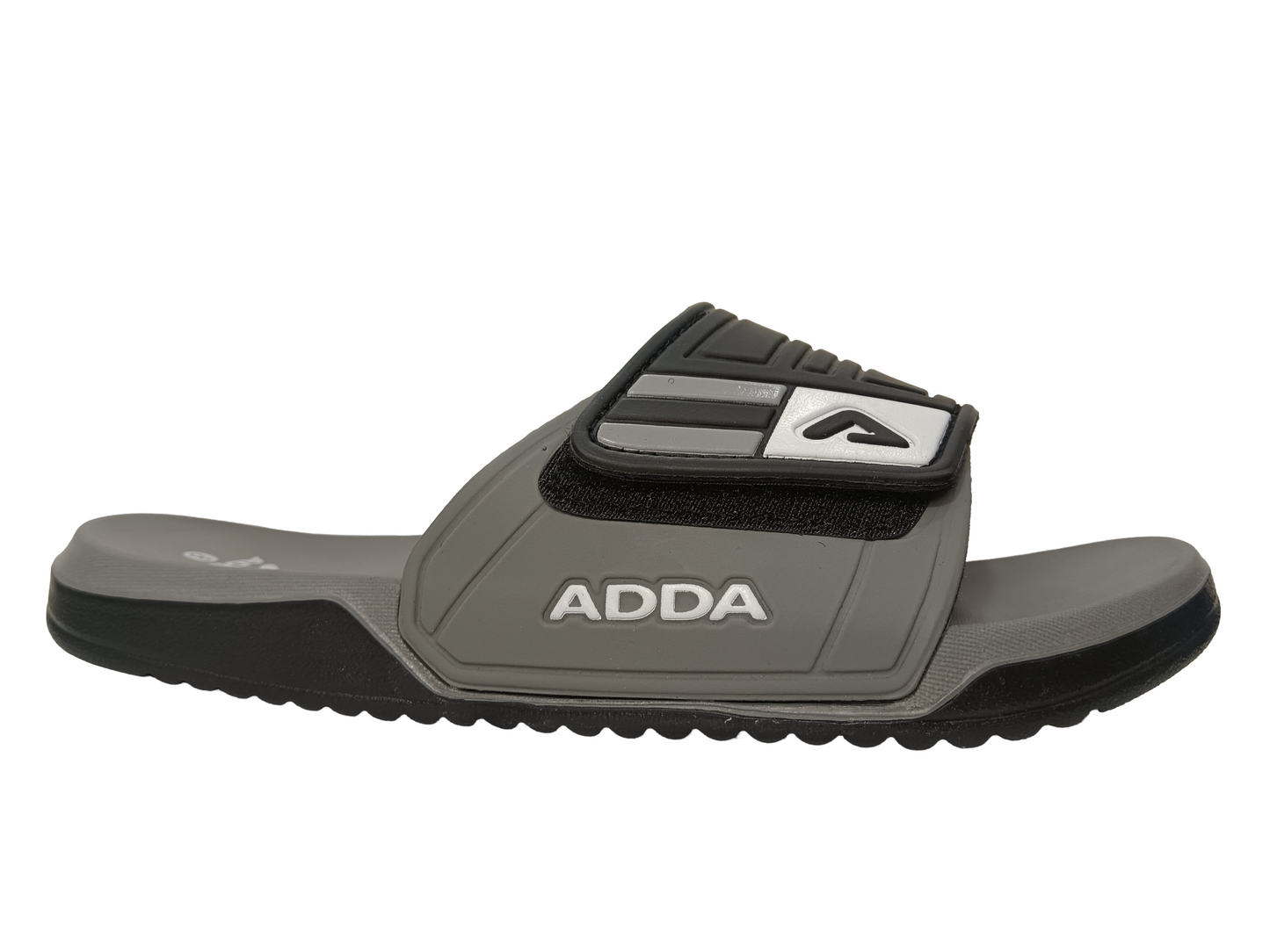 Mens Adda Gry/Blk Flip Flops
