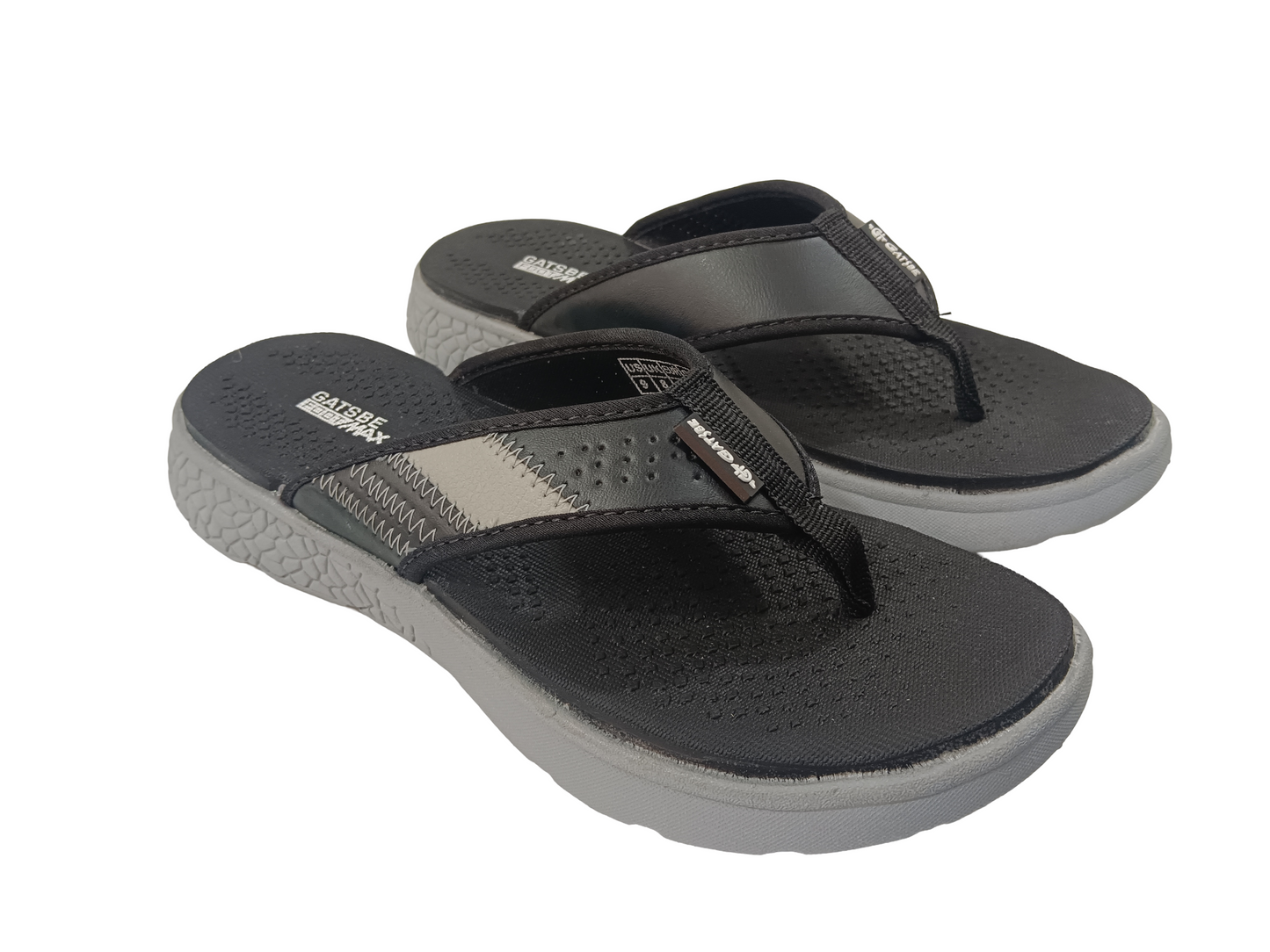 Mens Soft Blk/Gry Slipper