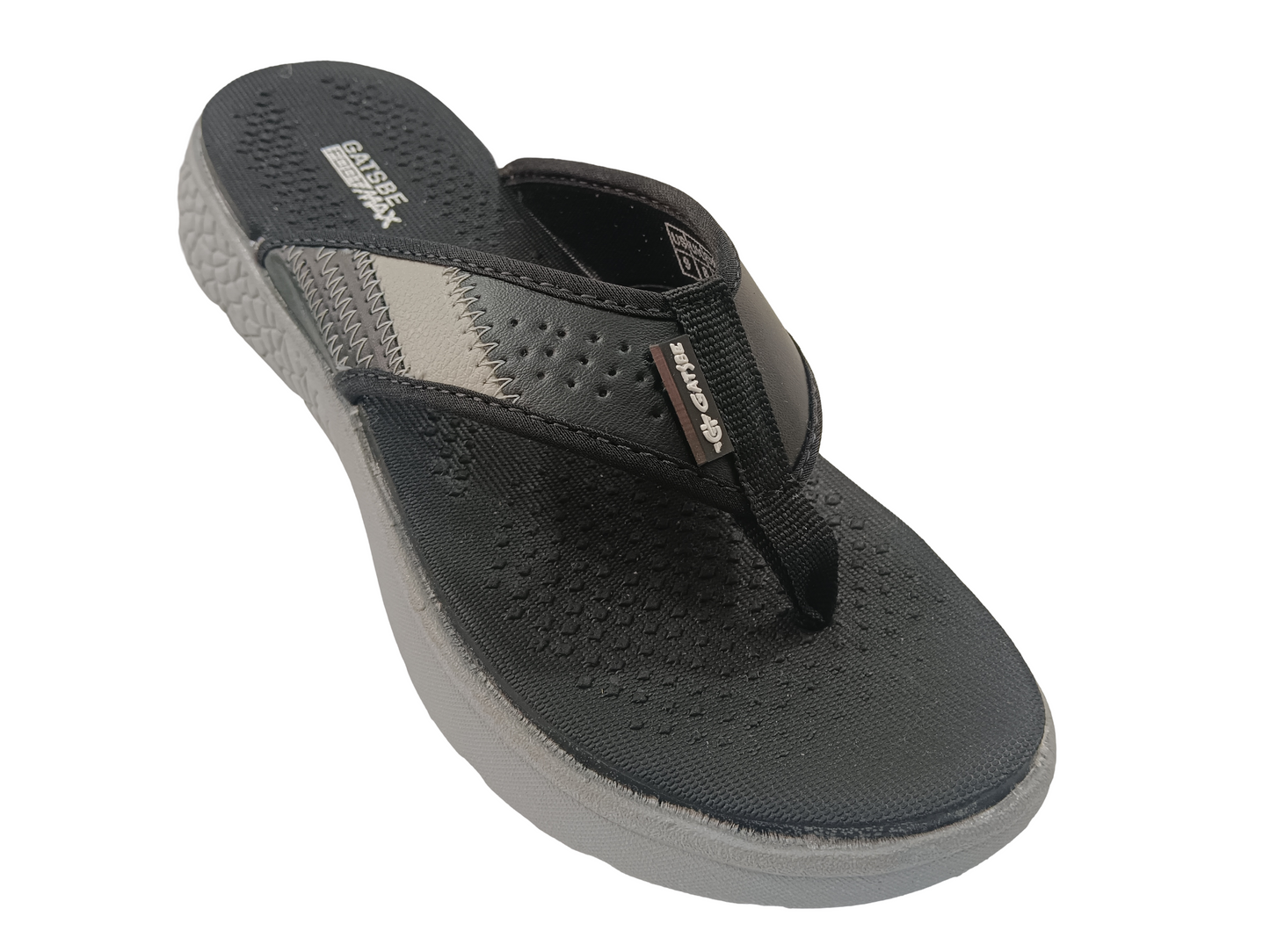Mens Soft Blk/Gry Slipper