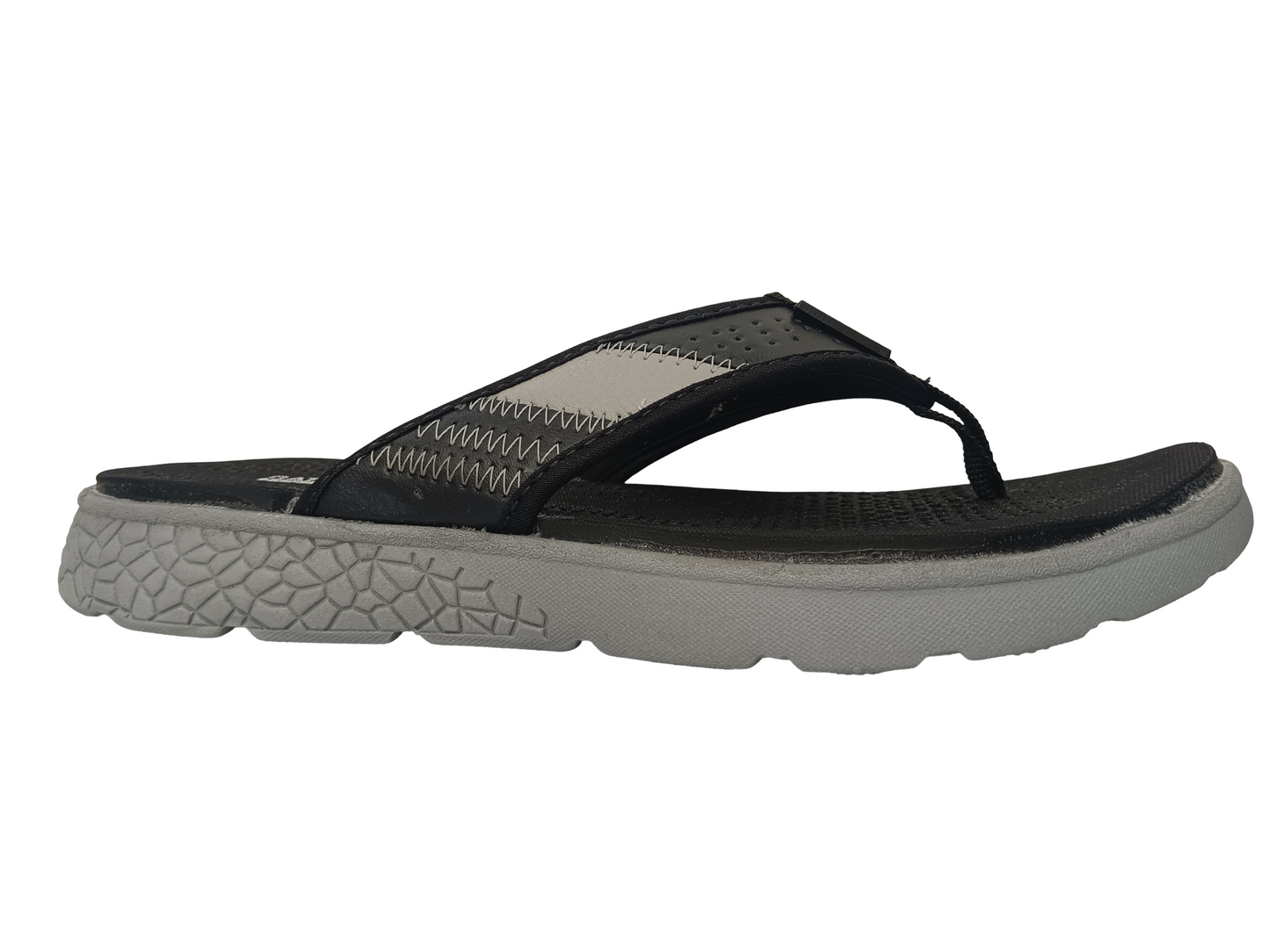 Mens Soft Blk/Gry Slipper