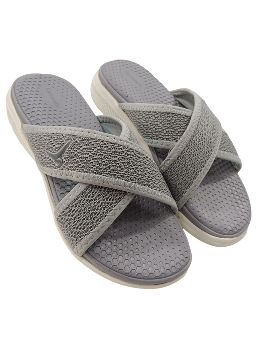 Women's Ultrasoft Grey Cross Slipper