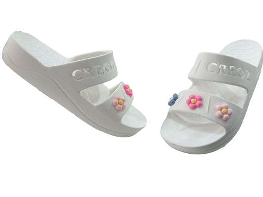Women's SuperSoft White Opentoe Slipper