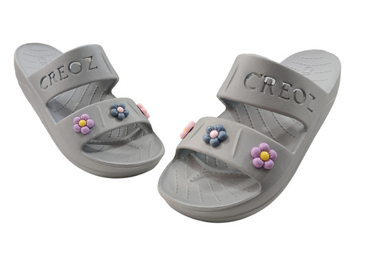 Women's SuperSoft Grey Opentoe Slipper