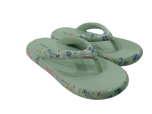 Women's Floral Sea Green Slipper