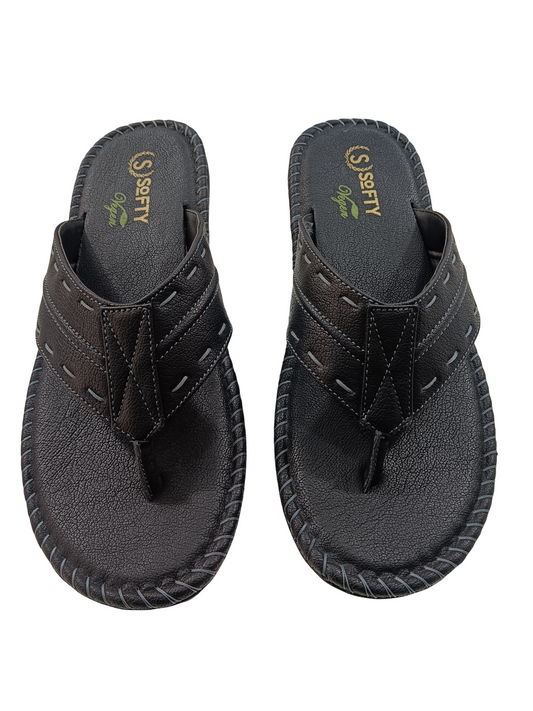 Men's Black Soft Doctor Chappal