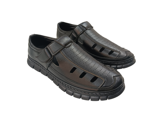 Mens Black Doctor Soft Sandal